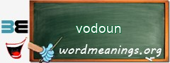 WordMeaning blackboard for vodoun